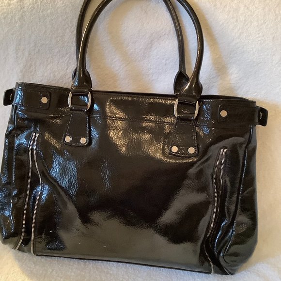 Longchamp Black Patent Leather Handbag - Picture 3 of 5